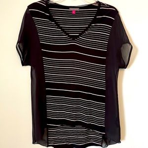 Vince Camuto sheer side panel tee